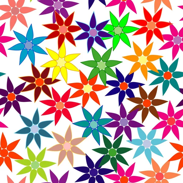 Χωρίς ραφή μοτίβο λουλουδιών — Διανυσματικό Αρχείο