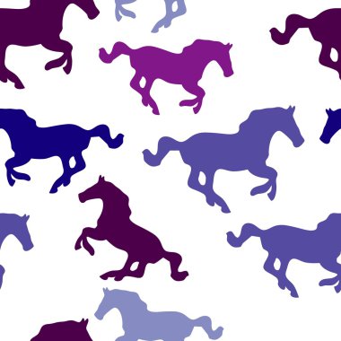 Seamless horse pattern clipart