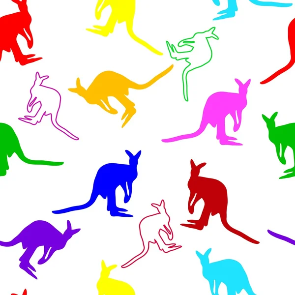 Seamless kangaroo pattern — Stock Vector
