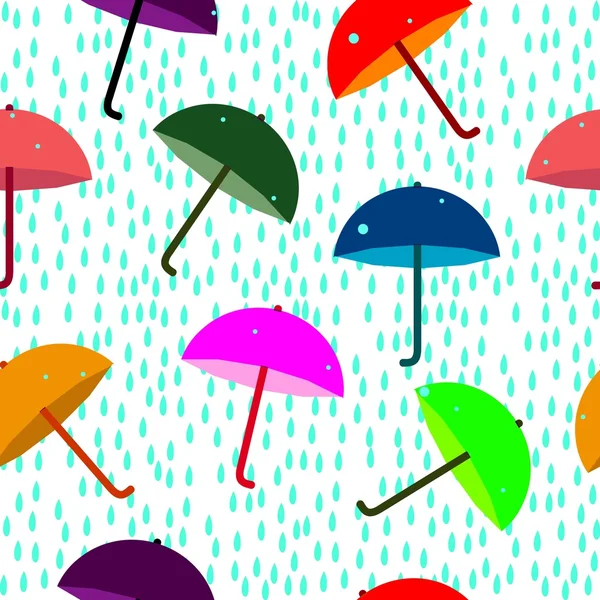 Patrón de paraguas sin costura — Vector de stock