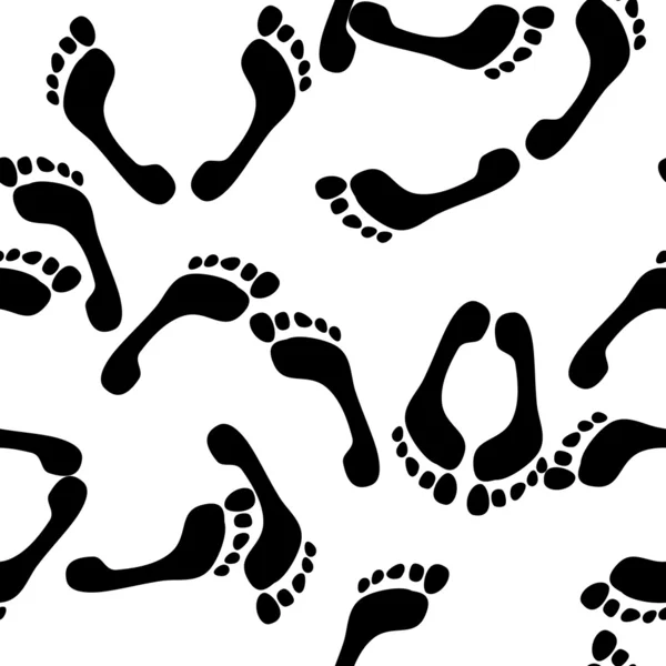 Seamless footprint pattern — Stock Vector