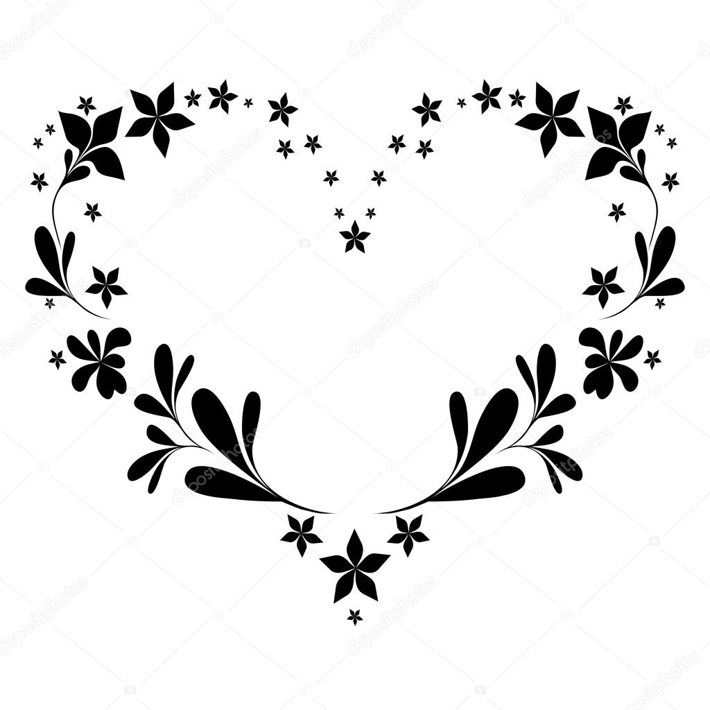 Download Floral heart — Stock Vector © ihor_seamless #2547840