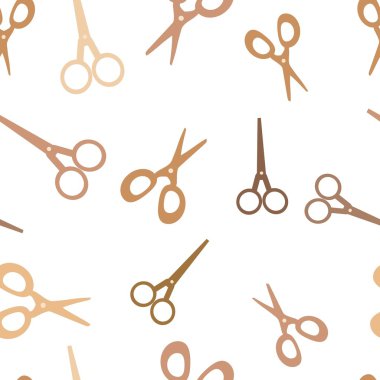 Seamless pattern with scissors clipart