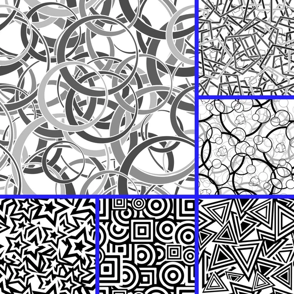Seamless uncolored patterns — Stockvector
