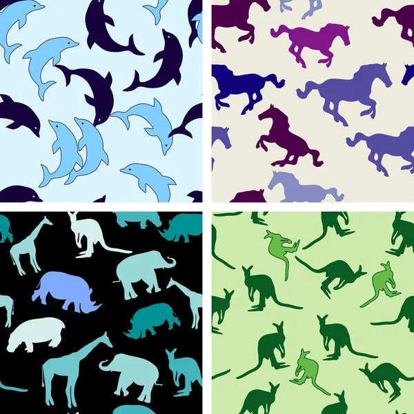 Seamless animal pattern — Stock Vector