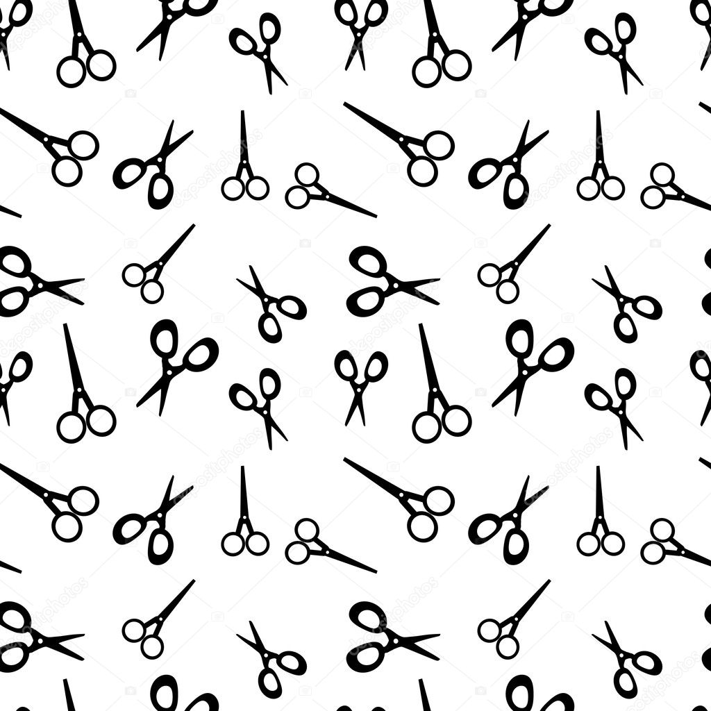 Seamless pattern with scissors Stock Vector by ©ihor_seamless 2552709