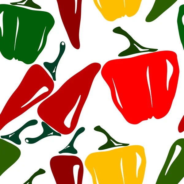 Seamless pepper pattern — Stock Vector
