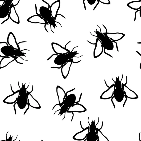 Seamless fly pattern — Stock Vector