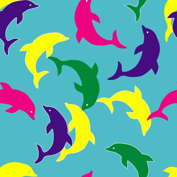 Безшовні Дельфін візерунком — стоковий вектор