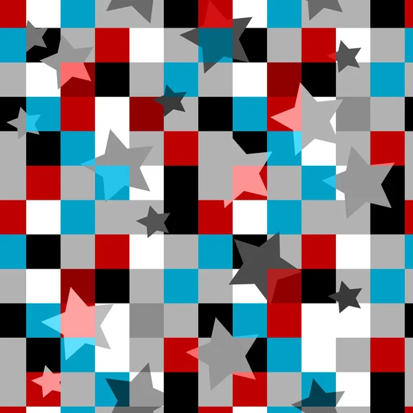 Modèle de carreaux d'étoile sans couture — Image vectorielle