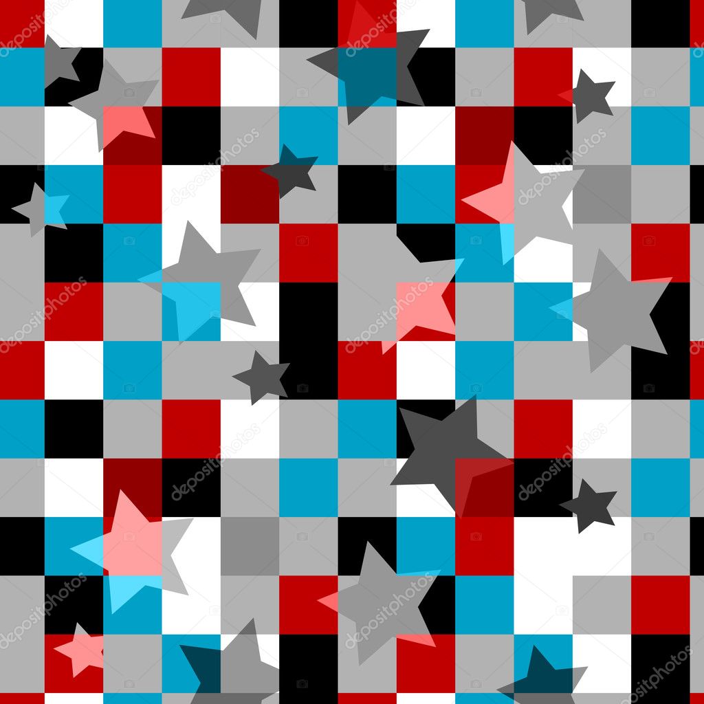 Seamless star tile pattern