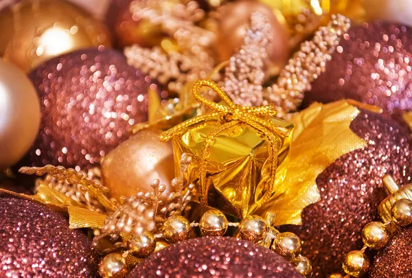 Christmas background - baubles — Stock Photo, Image