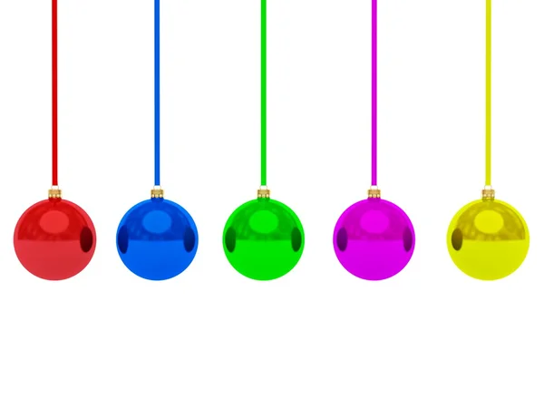 Farbiges Weihnachtsspielzeug — Stockfoto