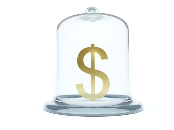 Bell cam altında dolar — Stok fotoğraf