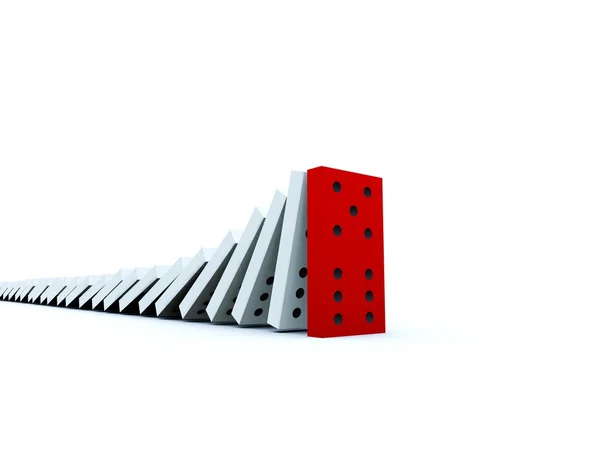 Tijolos de dominó — Fotografia de Stock