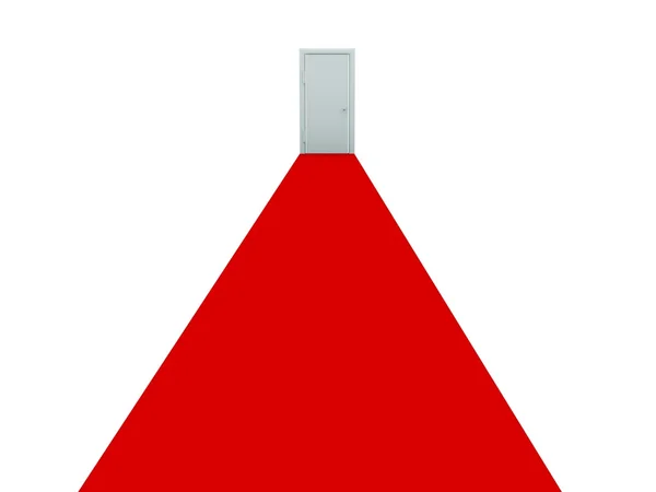 Kapı kırmızı yolu ile — Stok fotoğraf