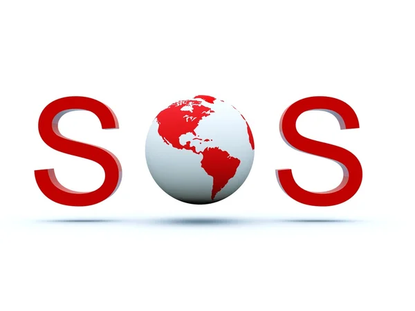 Terra envia um SOS — Fotografia de Stock