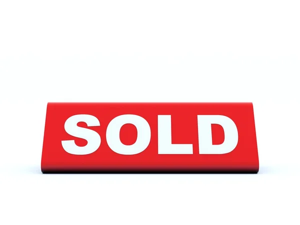 Red sold tag — Stock Photo, Image