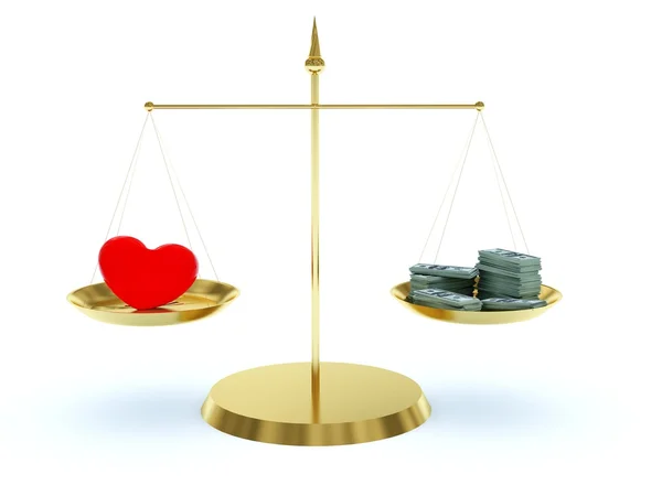stock image Heart and money