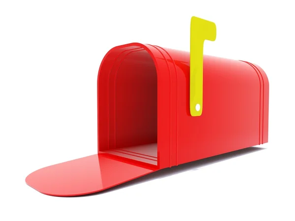 Άδειο γραμματοκιβώτιο κόκκινο — Φωτογραφία Αρχείου