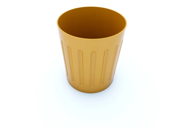 Empty orange bin — Stock Photo, Image