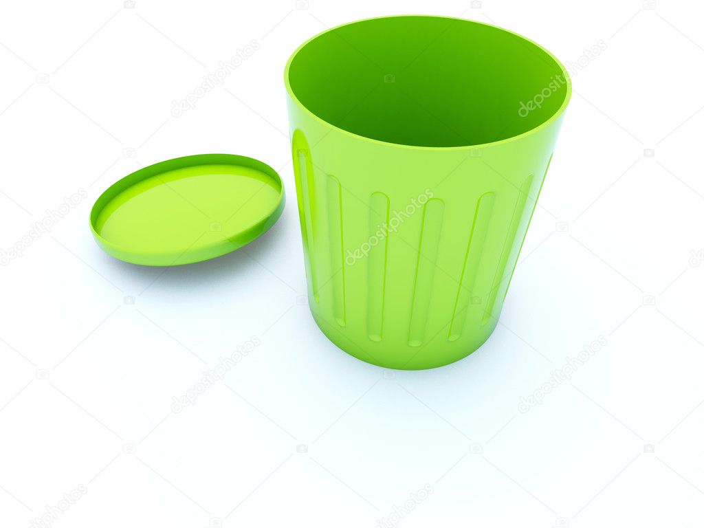 Empty green bin