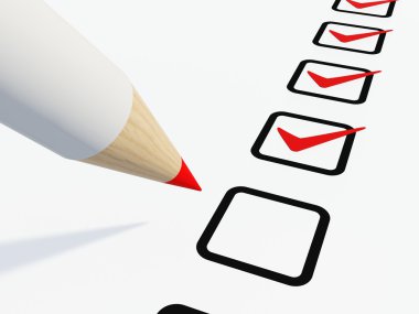 Checklist with pen clipart