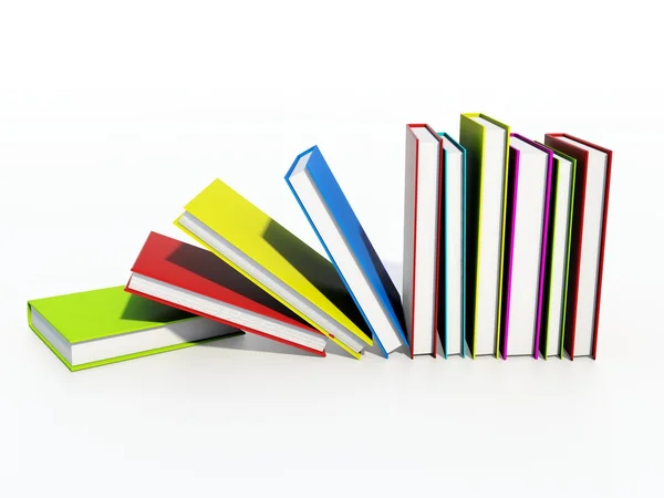 Färgade böcker — Stockfoto