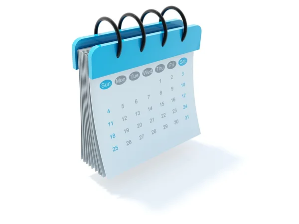 Blå kalenderikonen — Stockfoto