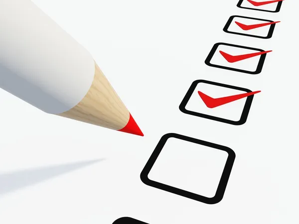 Checklist with pen — Stock Photo, Image