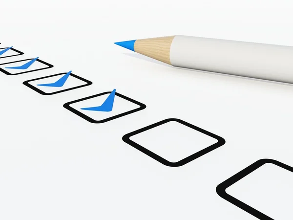 Checklist with pen — Stock Photo, Image