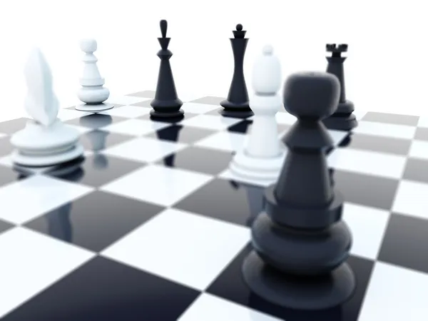 stock image Black and white chess