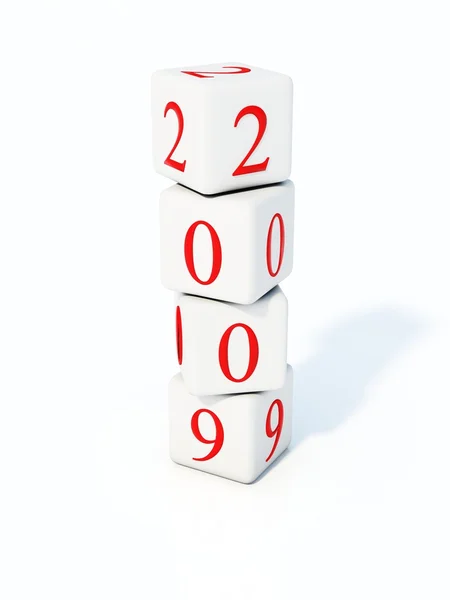 Ziegel für das neue Jahr 2009 — Stockfoto
