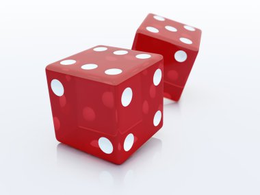 Red dice clipart