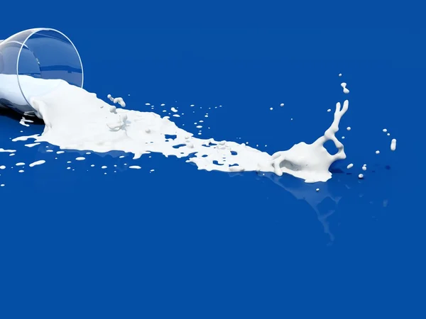 Разливное молоко — стоковое фото