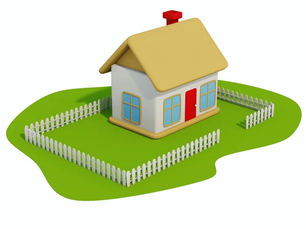 Home toy with grass — Stock Photo, Image