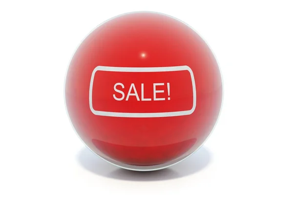 Ícone de venda brilhante vermelho — Fotografia de Stock