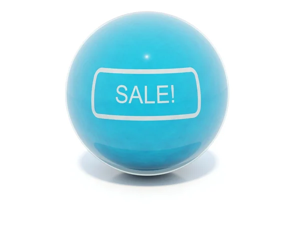 Ícone de venda brilhante azul — Fotografia de Stock