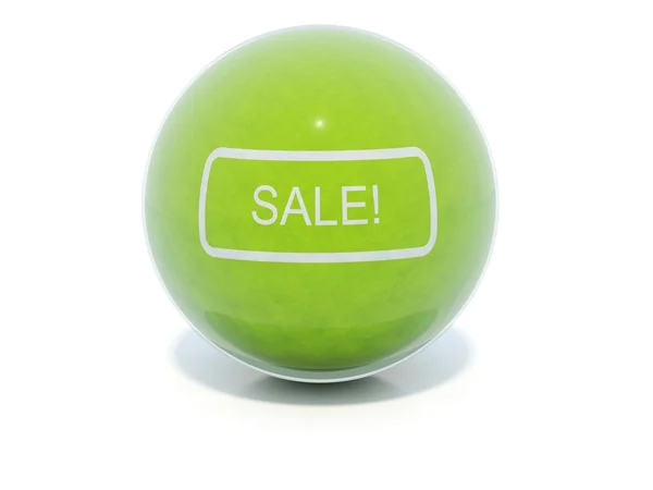 Ícone de venda brilhante verde — Fotografia de Stock