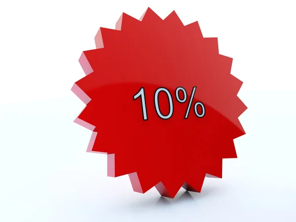 10 por ciento icono de venta roja —  Fotos de Stock