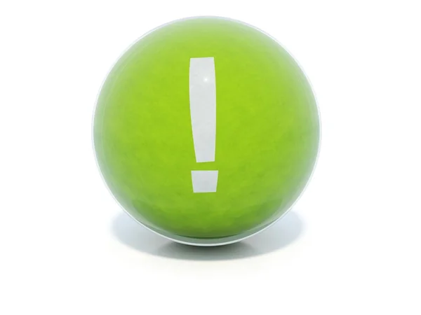 Green attention icon — Stock Photo, Image