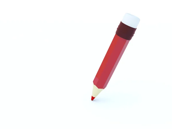 Ícone lápis vermelho — Fotografia de Stock