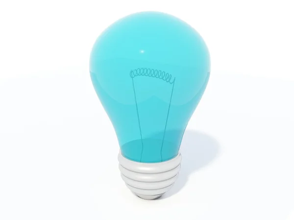 Blaue elktrische Glühbirne — Stockfoto