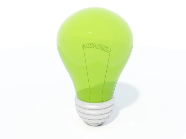 Greeb elctric light bulb — Stock Photo, Image