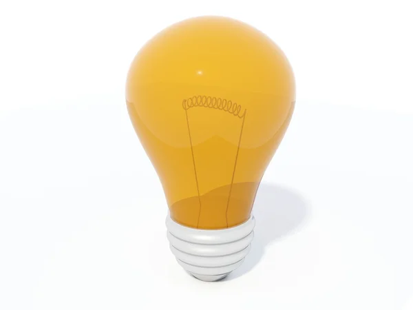 Помаранчева електрична лампочка ізольована на — стокове фото