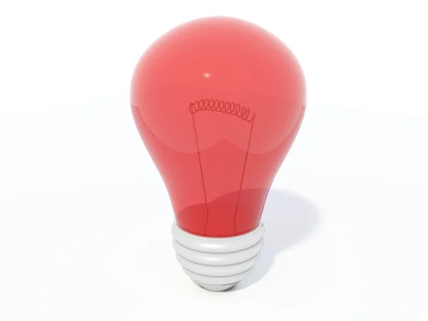 Lampadina elettrica rossa — Foto Stock