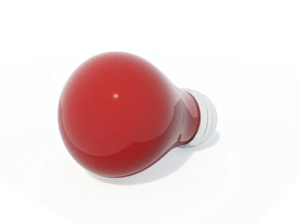Bombilla elctrica roja — Foto de Stock