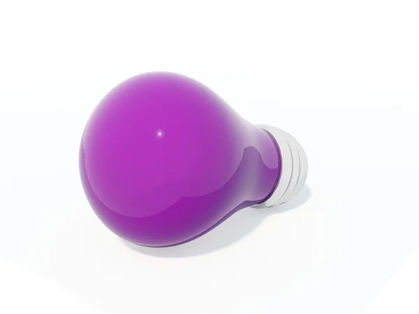 Фиолетовая электрическая лампочка — стоковое фото