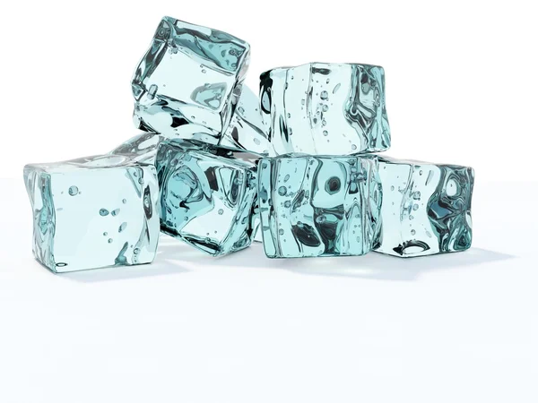 Blue ice cubes Royalty Free Stock Photos