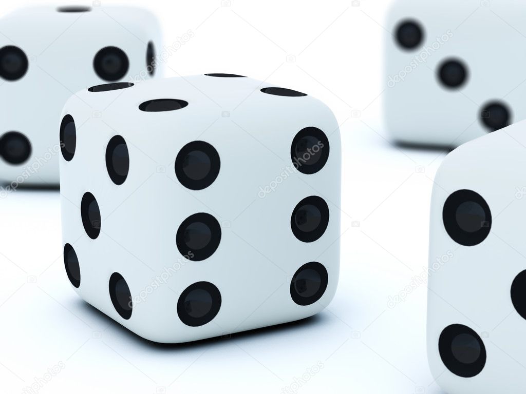 Black and white dice